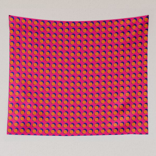 Item preview, pink orange spots with blue designed and sold by frauenbrauen.