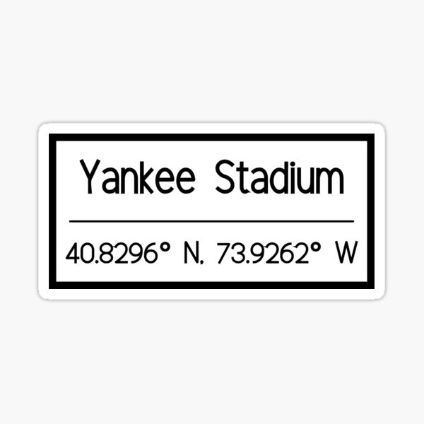 Yankee Stadium Full Size Official Metal Subway Sign