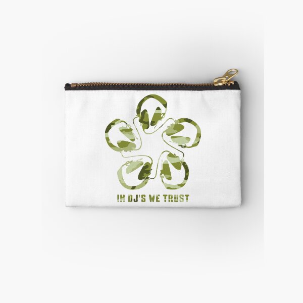 Item preview, IN DJ'S WE TRUST. HEADPHONE CAMO PATTERN. GREENS. designed and sold by 5hertz.