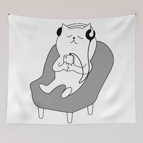 Item preview, Cat Relax With Music designed and sold by Gile-Shop.