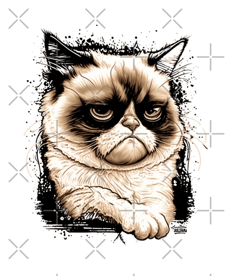 Grumpy Cat Ball Cap  Cats, Grumpy cat art, Grumpy cat