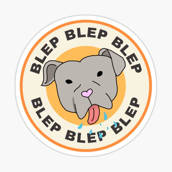 Dog kiss lick Sticker