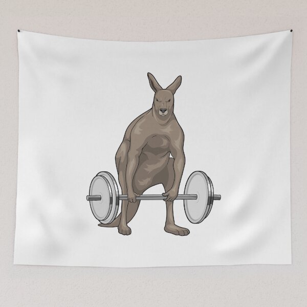 Item preview, Kangaroo Bodybuilder Barbell Bodybuilding designed and sold by Snabdesign84.
