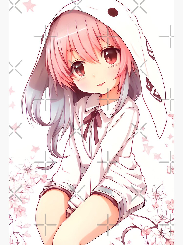 Anime girl with bunny ears by RainbowTalyaUnicorn on DeviantArt