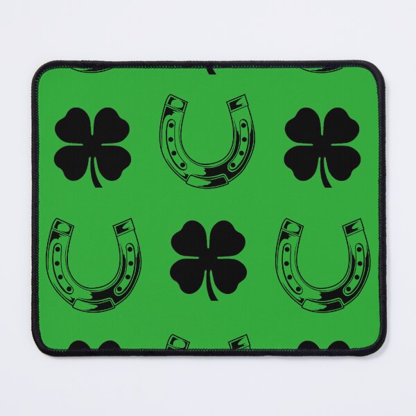 Item preview, Four leaf clover and lucky horseshoe designed and sold by OneUpArtDesigns.