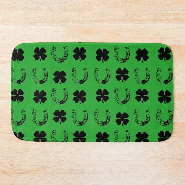 Item preview, Four leaf clover and lucky horseshoe designed and sold by OneUpArtDesigns.