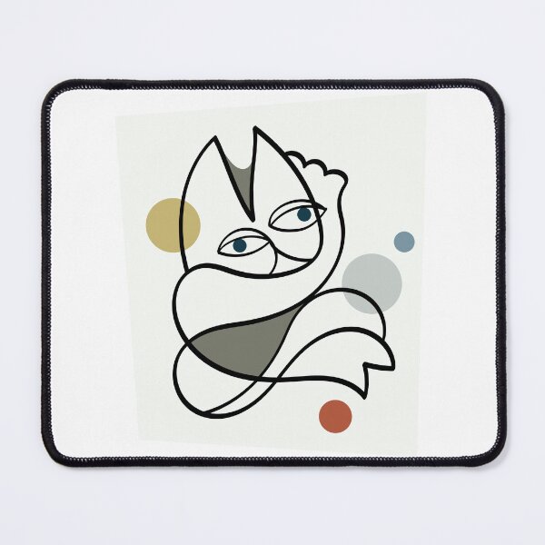 Item preview, fishCAT line drawing tangled designed and sold by metadorcreative.