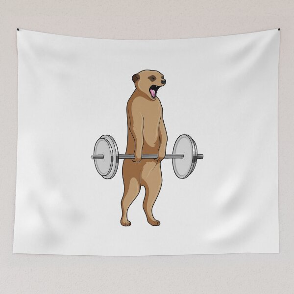 Item preview, Meerkat Bodybuilder Barbell Bodybuilding designed and sold by Snabdesign84.
