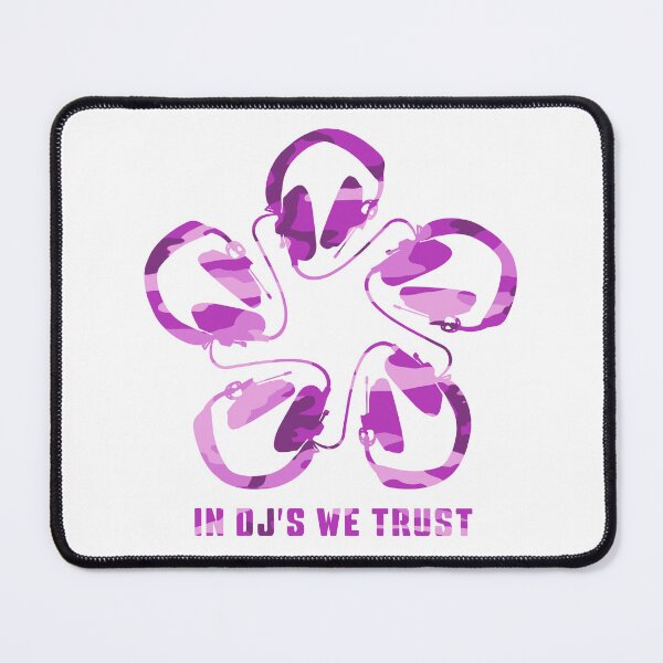 Item preview, IN DJ'S WE TRUST. HEADPHONE CAMO PATTERN. PINKS. designed and sold by 5hertz.