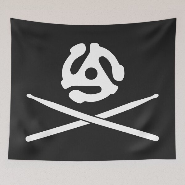 Item preview, "Air Drummer Jolly Roger" designed and sold by Vertigo Creative.