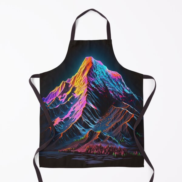 Item preview, Neon snowy mountain landscape designed and sold by Neonmountain.