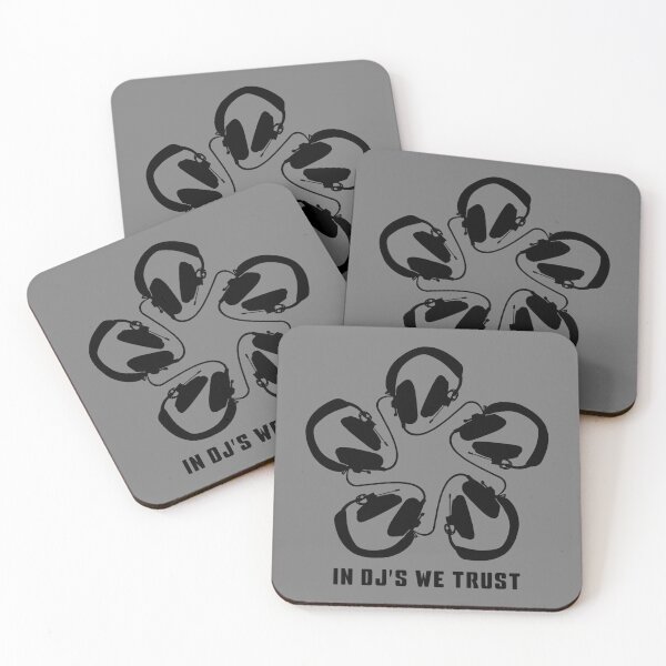 Item preview, IN DJ'S WE TRUST. HEADPHONE PATTERN. BLACK. designed and sold by 5hertz.