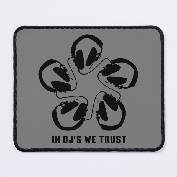 Item preview, IN DJ'S WE TRUST. HEADPHONE PATTERN. BLACK. designed and sold by 5hertz.