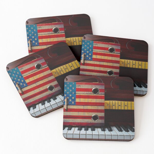 Item preview, Cigar Box American Flag Guitar On Piano Keys designed and sold by Garry Gay.