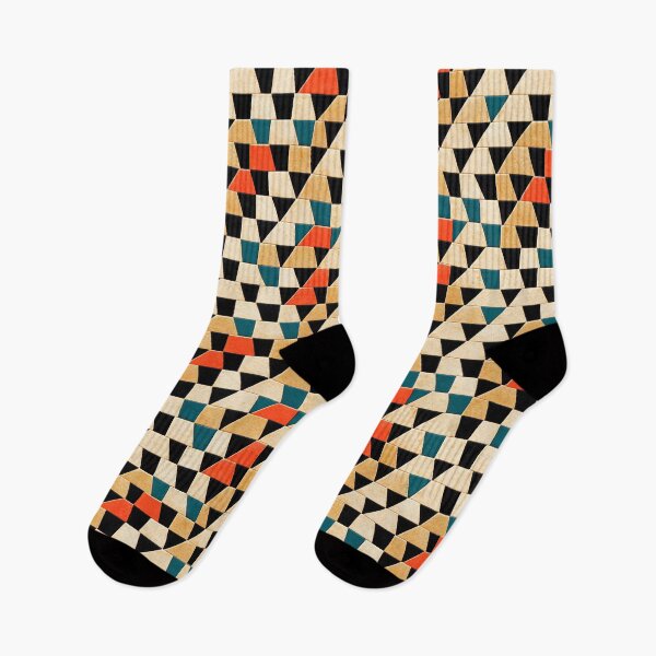 Item preview, Cool Abstract Triangles and Trapeziums in Yellow, Red, Black and Off White designed and sold by Fine Prints.