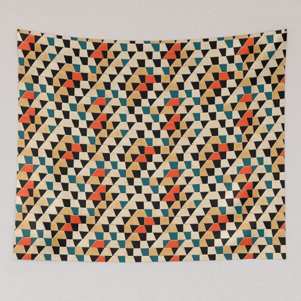 Item preview, Cool Abstract Triangles and Trapeziums in Yellow, Red, Black and Off White  designed and sold by Fine Prints.