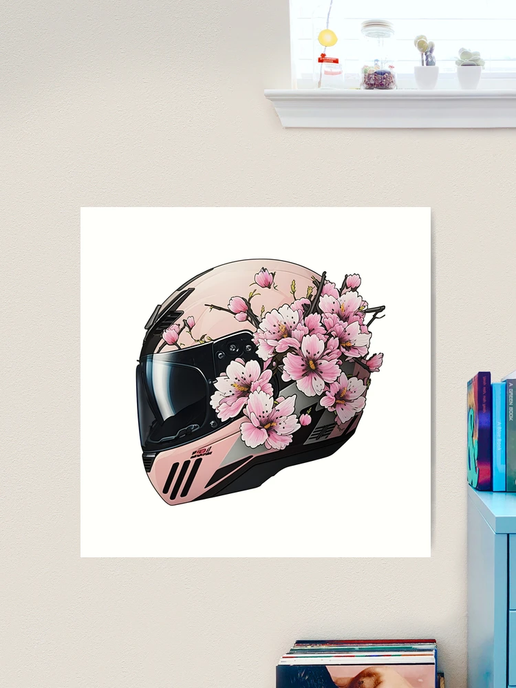 cherry blossom motorcycle helmet 