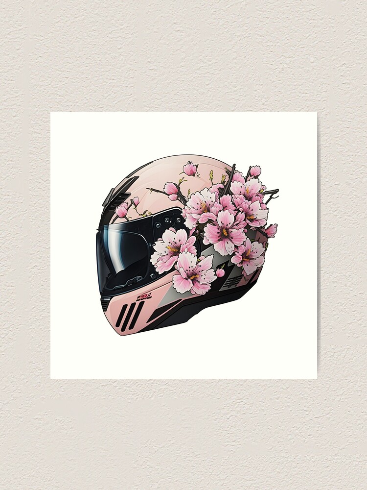 Sakura Cherry Blossom Pink Motorcycle Helmet
