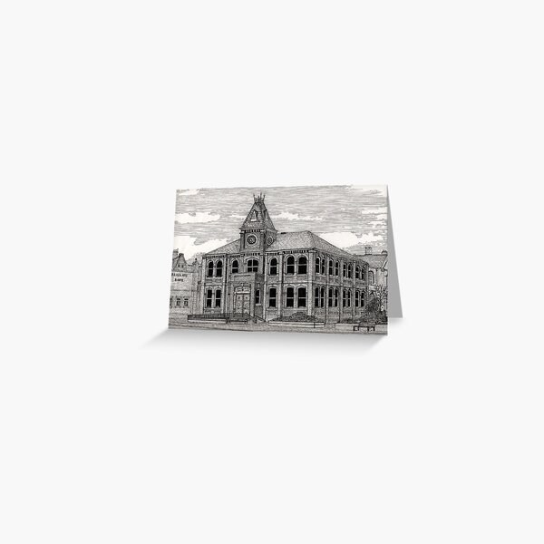 168 - BLYTH LIBRARY - 2nd VERSION - DAVE EDWARDS - INK - 1990 Greeting Card