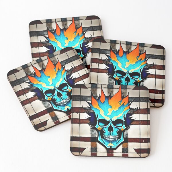 Item preview, Skull Flame Flaming Plaid BIker  designed and sold by Anticulture.