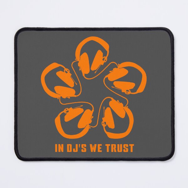 Item preview, IN DJ'S WE TRUST. HEADPHONE PATTERN. ORANGE. designed and sold by 5hertz.