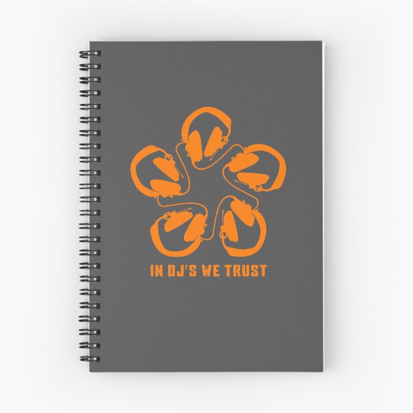 Item preview, IN DJ'S WE TRUST. HEADPHONE PATTERN. ORANGE. designed and sold by 5hertz.