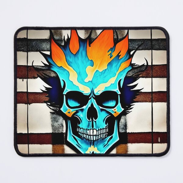 Item preview, Skull Flame Flaming Plaid BIker  designed and sold by Anticulture.