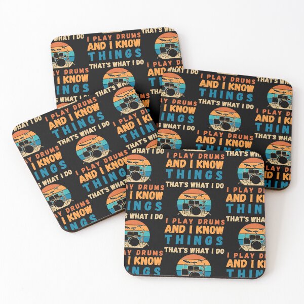 Item preview, That’s What I Do, I Play Drums and I Know Things, Drummer, Drums, Drum Lover, Drumming, Music, Drum Sticks, Funny Drummer, Drummer Joke, Drummer Lover, Drummer Evolution, I Am a Drummer, I Love Drums designed and sold by CreativeBuys.