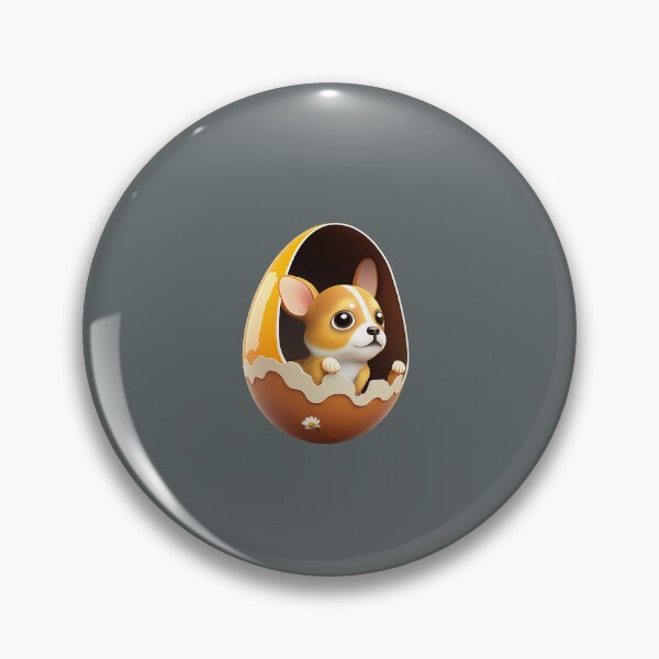 Aperçu de l'œuvre mignon chiot dans l'oeuf pour les amoureux des chiens créée et vendue par Cheeeeky.
