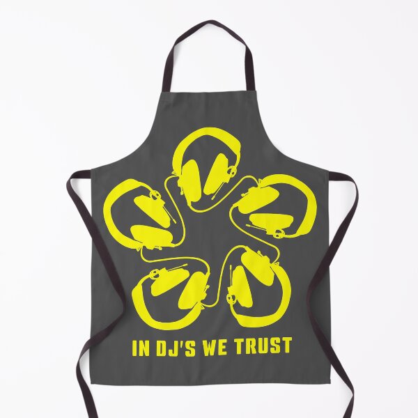 Item preview, IN DJ'S WE TRUST. HEADPHONE PATTERN. YELLOW. designed and sold by 5hertz.