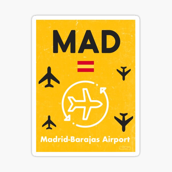 Item preview, MADrid airport tag designed and sold by airportstickers K. G..