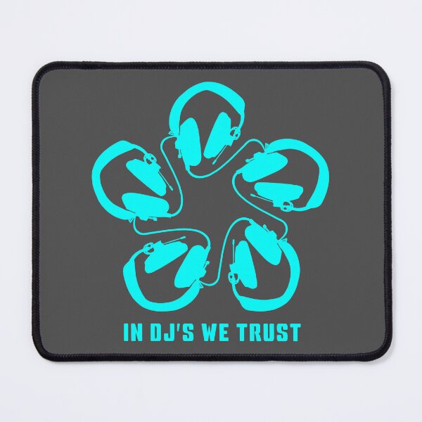 Item preview, IN DJ'S WE TRUST. HEADPHONE PATTERN. BLUE. designed and sold by 5hertz.