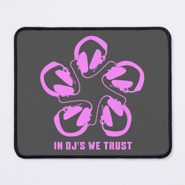 Item preview, IN DJ'S WE TRUST. HEADPHONE PATTERN. PINK. designed and sold by 5hertz.