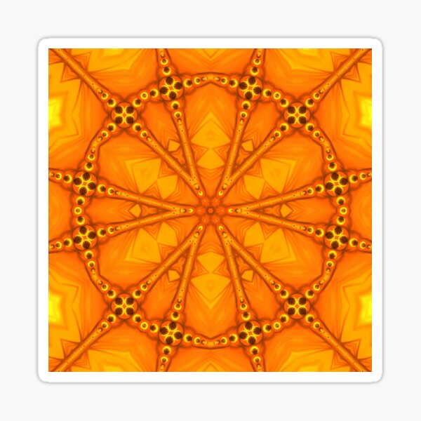 Orange mandala ver. 1 Sticker