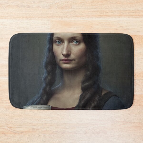Item preview, Realistic Mona Lisa Holding Beer Portrait designed and sold by unrealartwork.