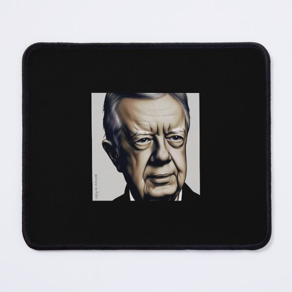 Item preview, Jimmy Carter (grayscale portrait) designed and sold by UglyAIArtwork.