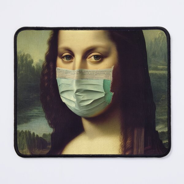 Item preview, Mona Lisa with Face Mask Portrait designed and sold by unrealartwork.