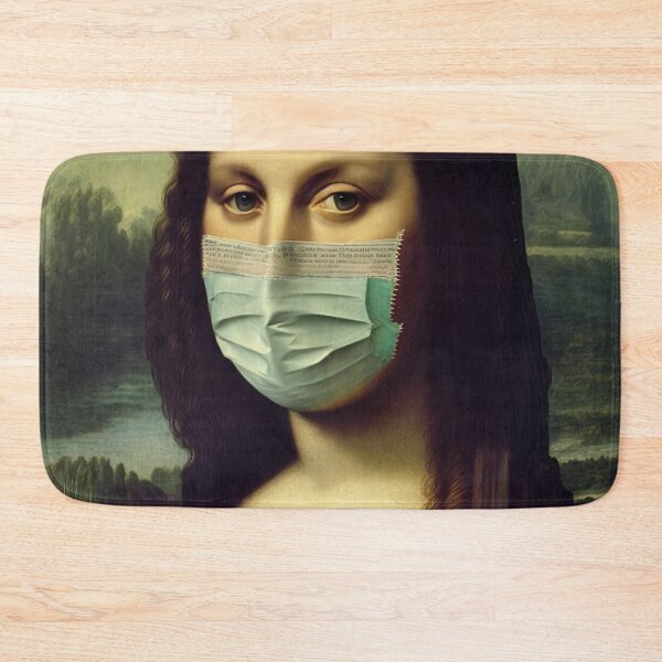 Item preview, Mona Lisa with Face Mask Portrait designed and sold by unrealartwork.