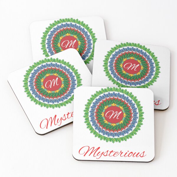 Artikelvorschau, Alphabet M with attribute Mysterious leaf art Mandala circle design entworfen und verkauft von MubaraksArt.
