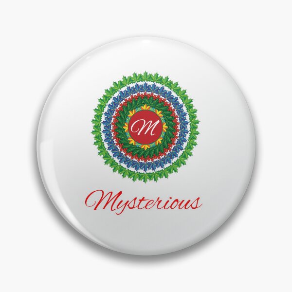 Artikelvorschau, Alphabet M with attribute Mysterious leaf art Mandala circle design entworfen und verkauft von MubaraksArt.