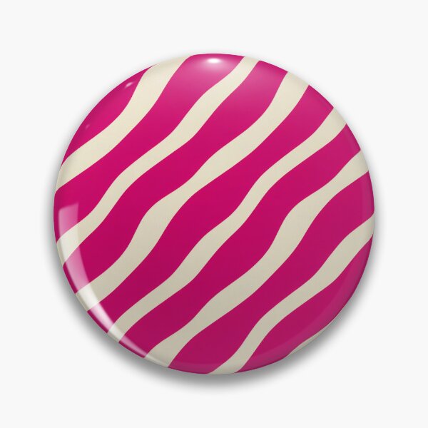 Artikelvorschau, Cute Retro Hot Pink Wavey Stripes On Off White entworfen und verkauft von Fine Prints.