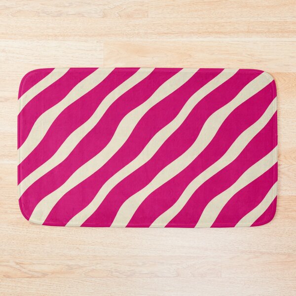 Item preview, Cute Retro Hot Pink Wavey Stripes On Off White designed and sold by Fine Prints.