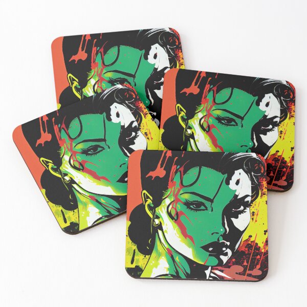 Aperçu de l'œuvre Beautiful Intense Brunette - Pop Art créée et vendue par ShadowAndSlate.