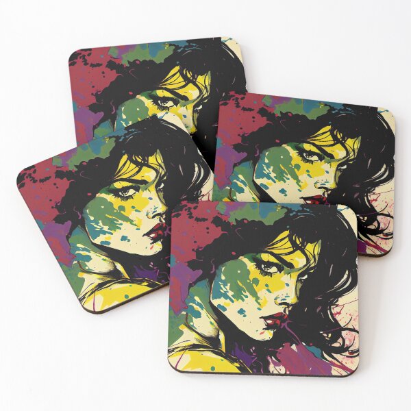 Aperçu de l'œuvre Beautiful Brunette - Pop Art créée et vendue par ShadowAndSlate.