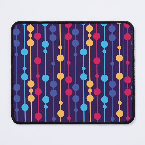 Item preview, Retro Dots Geometric Fabric Pattern in Purple Pink Trending Colors Midcentury Style designed and sold by Teemaniac.