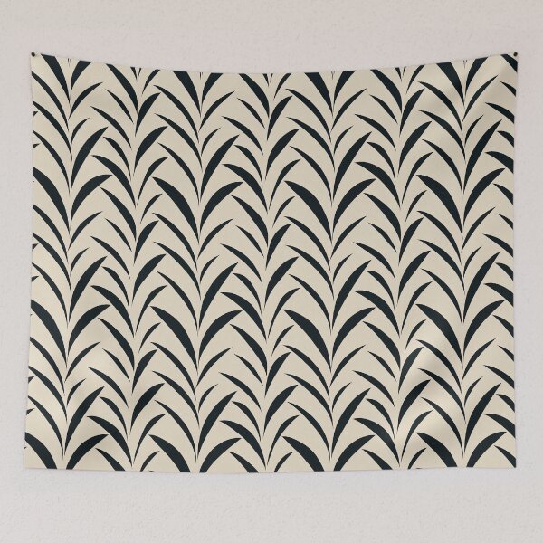 Aperçu de l'œuvre Classic and Simple Leaves in Black on Off White créée et vendue par Fine Prints.