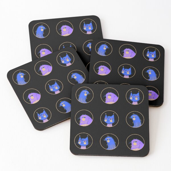Item preview, The purple bird, the blue birds and the blue cat designed and sold by IULIART.