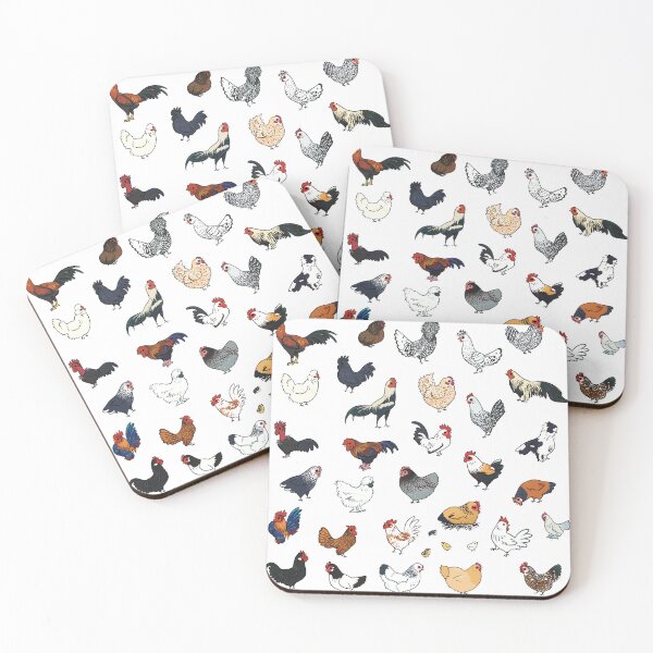 Item preview, Flock of Chickens! designed and sold by NoodleSoupotDay.