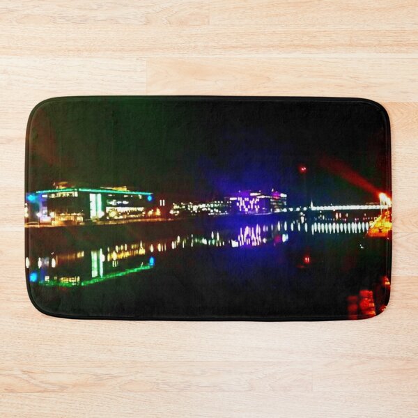 Item preview, Night light reflections on the River Clyde photo  designed and sold by WorldOfWendyArt.