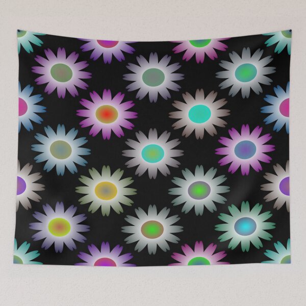 Item preview, Colorful floral tile designed and sold by janusa.